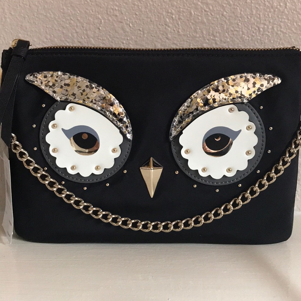 KATE SPADE owl madelyne black mini crossbody bag - Picture 2 of 6